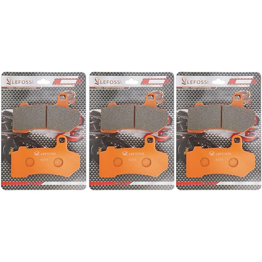 LE LEFOSSI Front Rear Carbon Fiber Brake Pads Harley Touring FLHXS Road Glide Special FLHRS Road King Special 2015 2016 2017 2018 2019 2020 2021 FA409FR