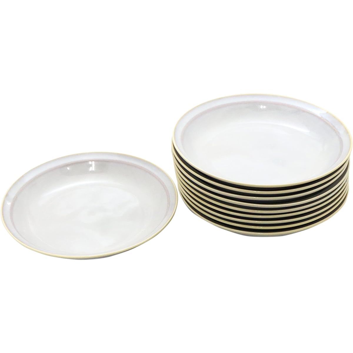 New [Commercial use set] Instagrammable plate series 22cm deep plates (Aurora White) 10-piece set