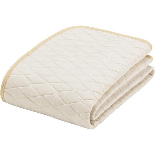 [Genuine French Bed Product] Bed Pad Kinari Semi-double (122 x 195 cm) "Cotton Mesh Bed Pad" Made of 100% natural cotton and 3D mesh structure with good moisture absorption and breathability for a comfortable sleep Washable 360117260