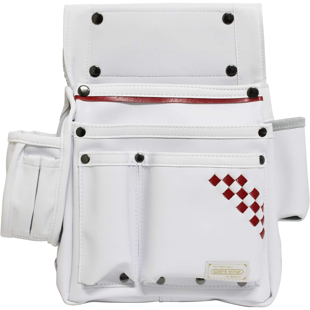 Kozuchi Temporary frame bag with ink pot holder, carpenter specification, white SH-514