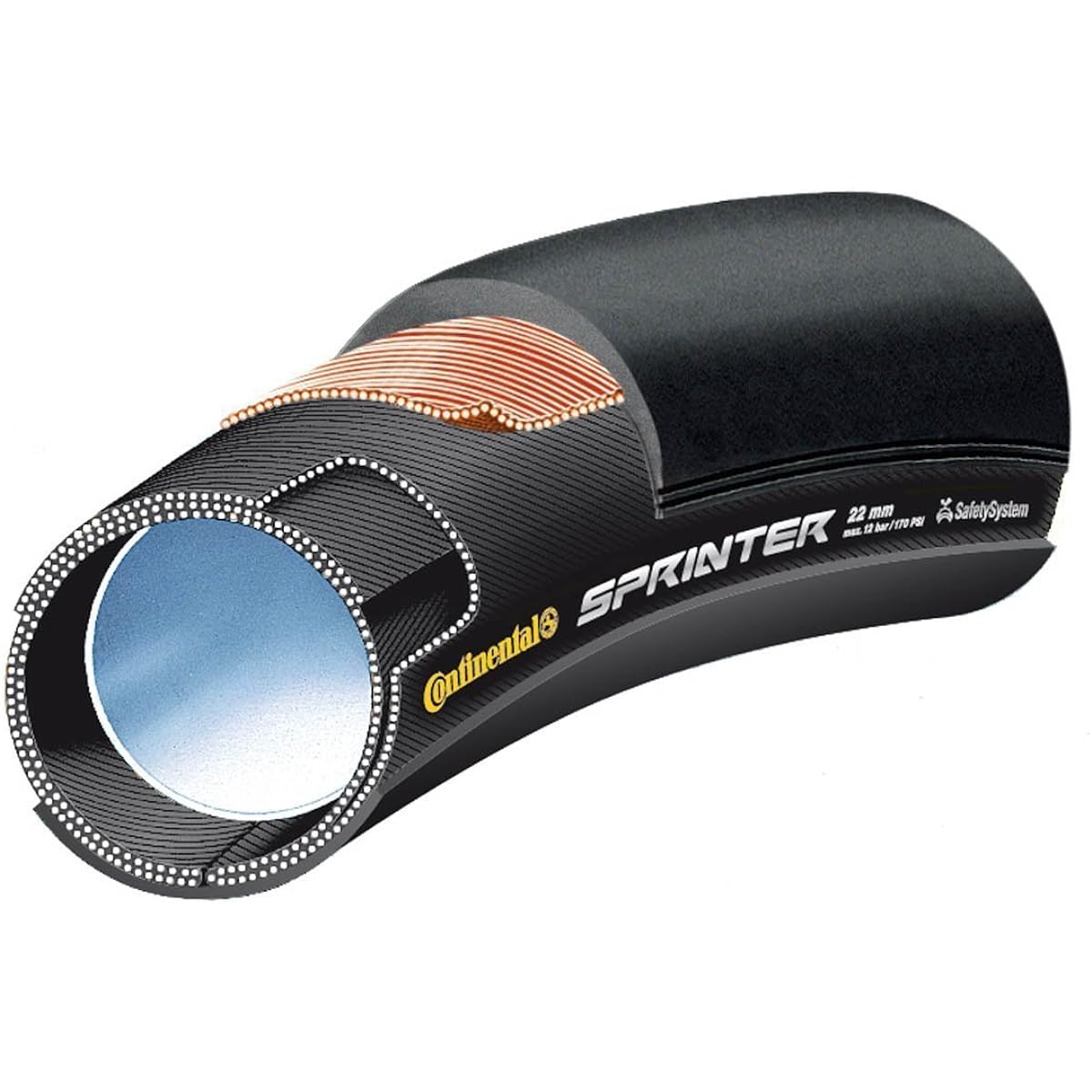 Continental Sprinter 28"x25mm black-black [parallel import goods]