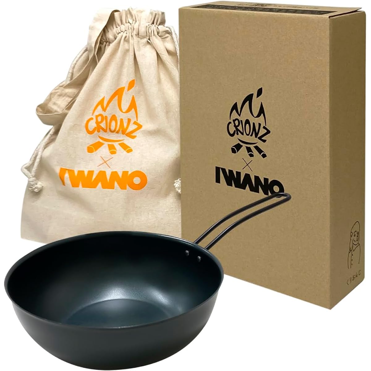 People Wok SF Limited Eco Bag & Trivet Set [CRIONZ Clionge x IWANO] "Outdoor Sunshine of Toro Salmon Murata and Sorashid Honbo" Collaboration Item Born From Sendai Broadcasting Programs, Direct Fire &