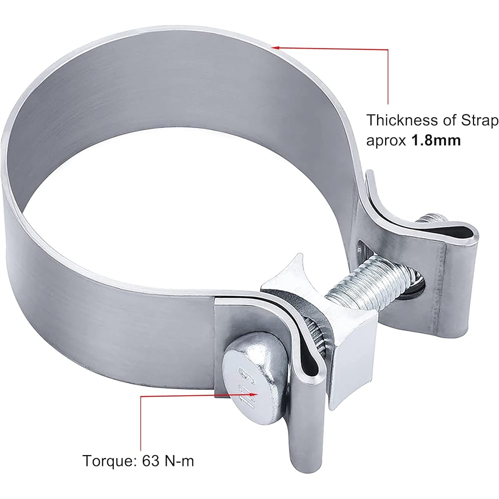 EVIL ENERGY 3.0 inch exhaust Clamp Summary band muffler clamp stainless steel 2 pieces