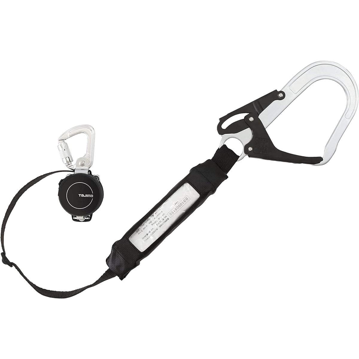 Tajima New Standard Safety Belt Lanyard for torso belt that can be easily removed when not in use KR150FA Single lanyard Ultra-compact and lightweight reel with constant winding Lightweight steel hook L4 Can be switched to auto stop Adjustable stopper th