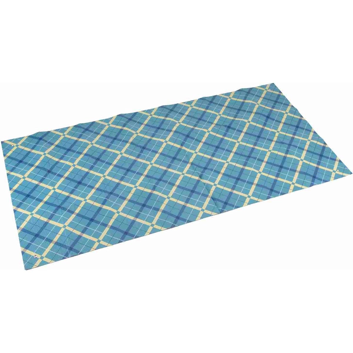 CAPTAIN STAG Cushion Leisure Seat Mat Blue Check
