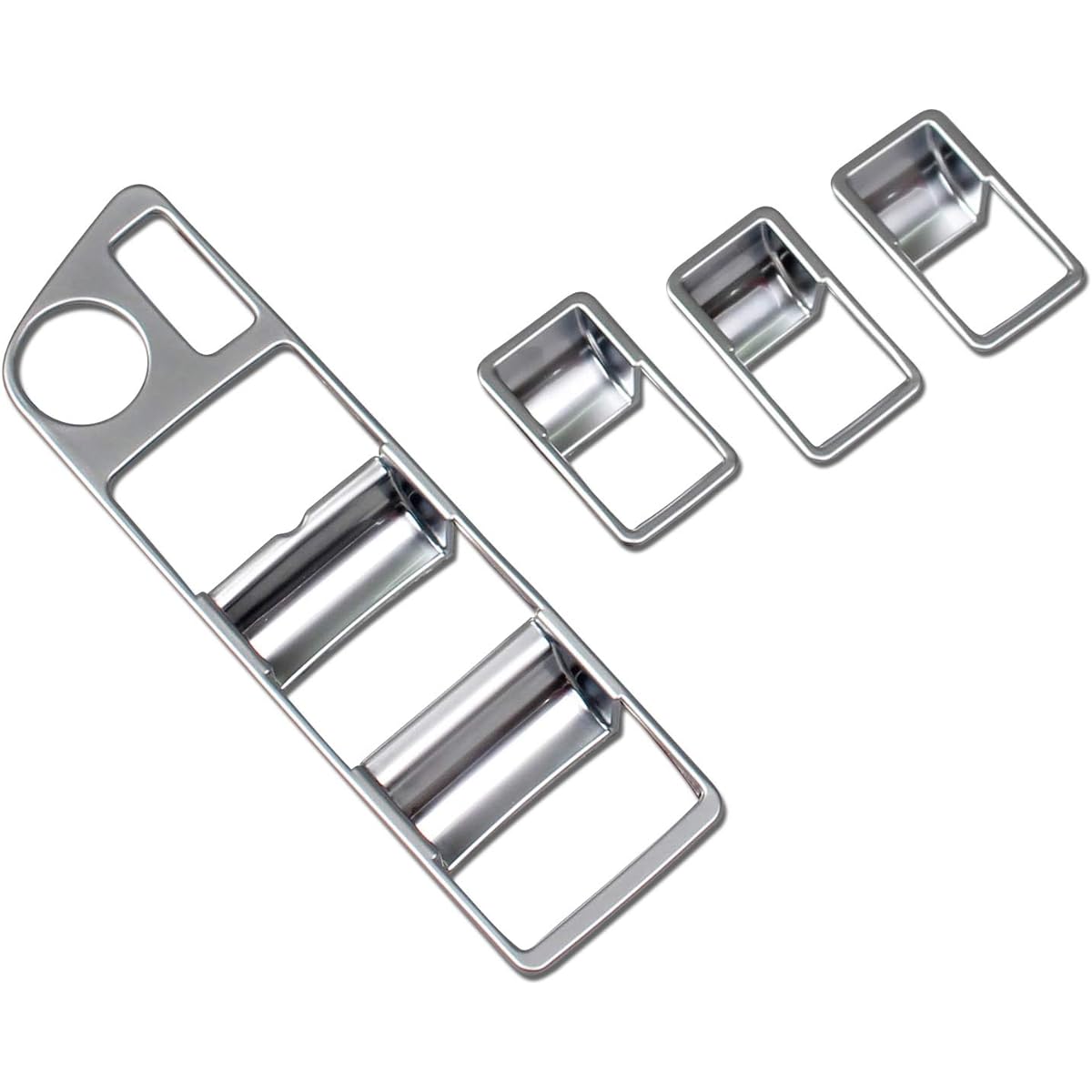 Ruiq Toyota New Harrier 80 Series Interior Door Window Button Switch Panel Cover Garnish Only Designed for Toyota Harrier (Matte Nickel Plated)