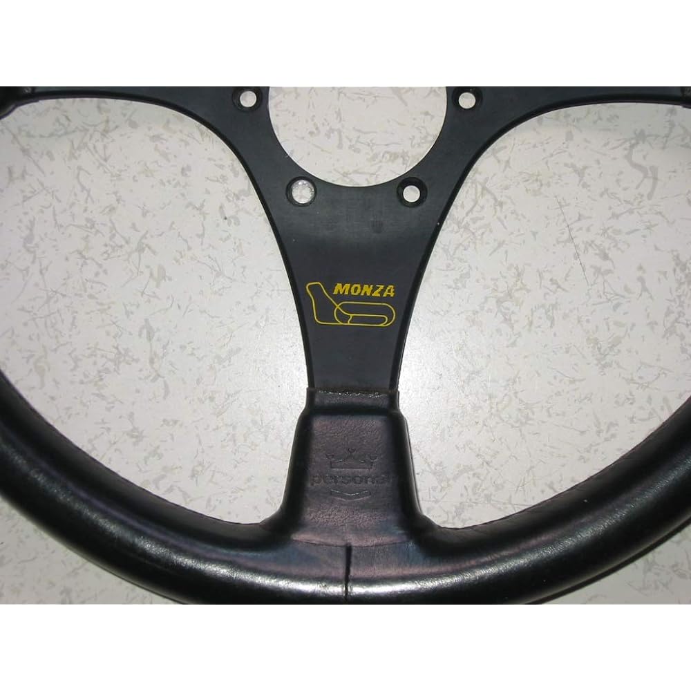 personal BLITZ Smooth Leather Red Stitching/Black Spoke 13.8 inches (350 mm) Steering Ring P076
