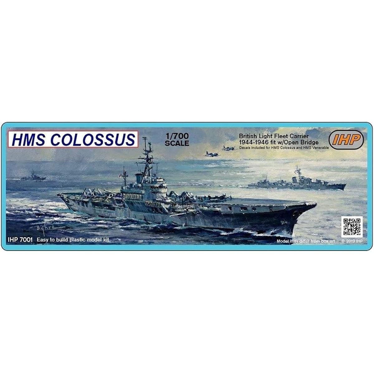 Imperial Hobby Production 1/700 Royal Navy Aircraft Carrier HMS Colossus 1944 Plastic Model IHP27001