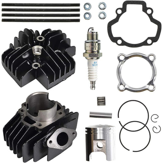 NICHE 60cc Big Bore Piston Gasket Cylinder Head Kit for Yamaha PW50 YF60S 4-Zinger Tri-Zinger BP4-HS000-00 517-1181-01
