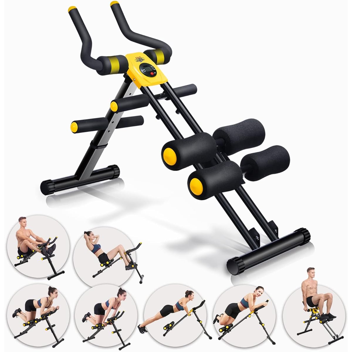 MBB Multifunctional Home Gym Equipment Abs Machine Height Adjustable Abs Trainer Workout Machine Thighs Buttocks Abs Legs Arms Exercise