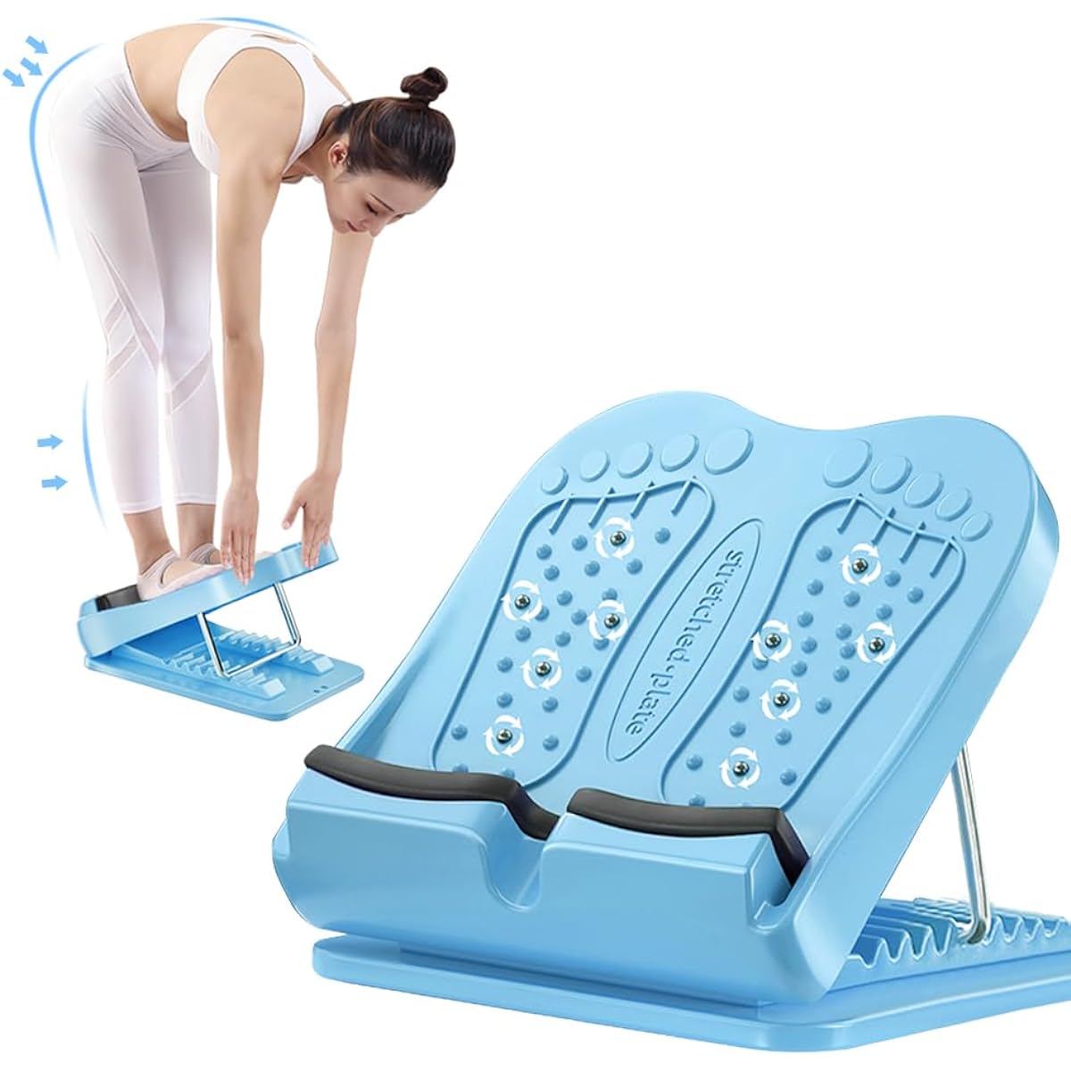 Stretch Board, Incline Board, 9 Levels Adjustment, Load Capacity 200KG, Folding Health Equipment