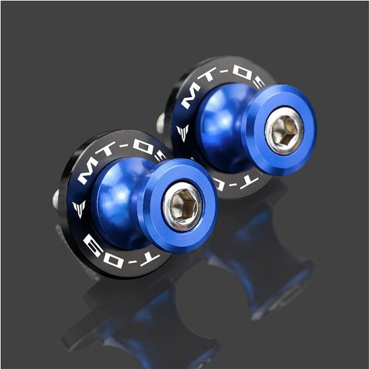 Swingarm Spool Stand Screw Slider Motorcycle Accessories M6CNC Aluminum Swingarm Spool Slider Stand Screw For Yamaha MT-09 MT09 MT09 Tracer 900 2015-2019 2020 (Color: Blue)