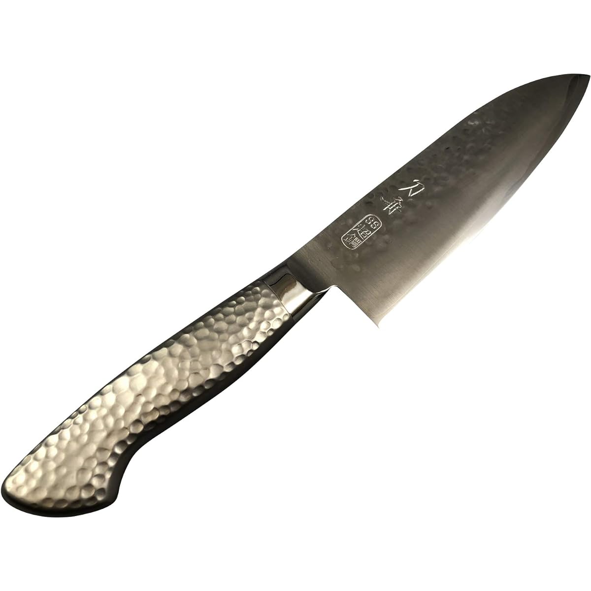 Toshu Giken Santoku Knife (Right-handed) 165mm "Toshu Hammer Monaka Handle" Japanese Knife Made in Japan 22368