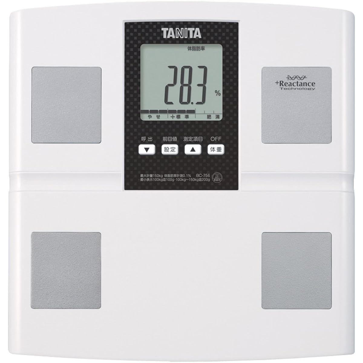 Tanita Body Composition Meter Inner Scan BC-756-WH (White) Easy measurement with pita function