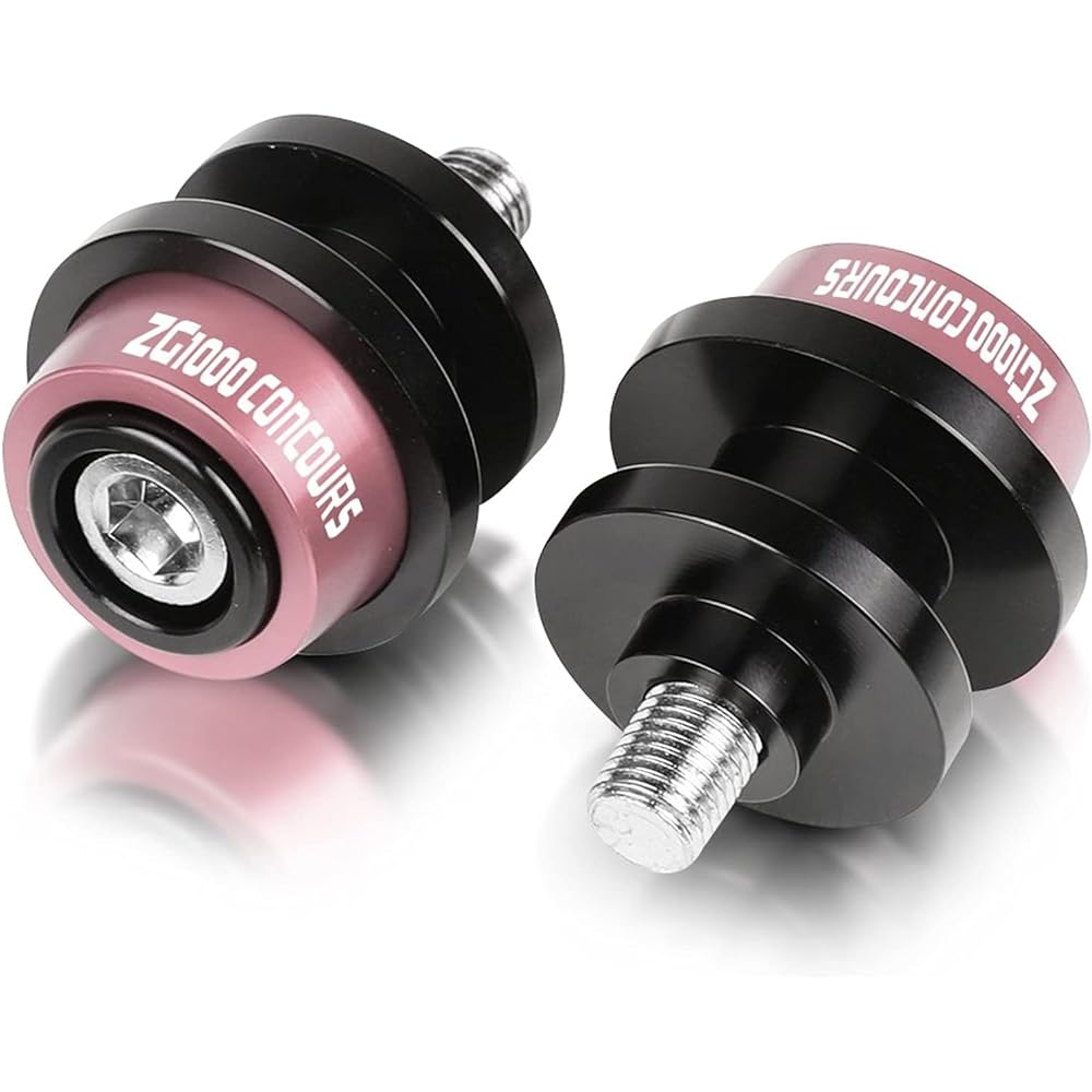 Stand Screw Slider Motorcycle Parts 10mm CNC Aluminum Bracket Screw Swing Arm Spool Slider is very suitable for Kawasaki ZG1000ZG GTR1000 Concours 1992-2006 (Color: Pink)