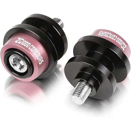 Stand Screw Slider Motorcycle Parts 10mm CNC Aluminum Bracket Screw Swing Arm Spool Slider is very suitable for Kawasaki ZG1000ZG GTR1000 Concours 1992-2006 (Color: Pink)