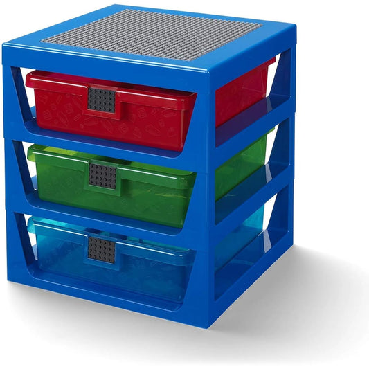 LEGO 3-Drawer Storage Rack-Blue, One Size