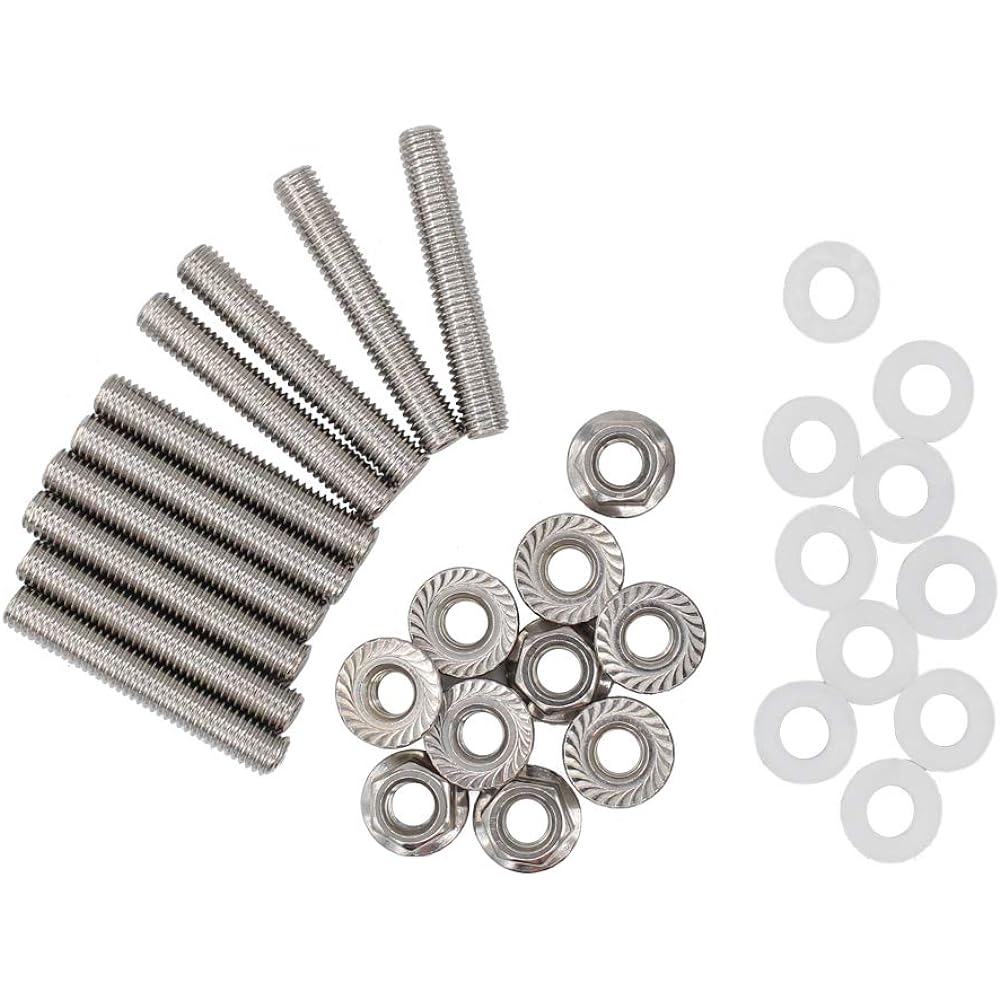 Newyall Stainless steel exhaust manifold head stud bolt nut kit
