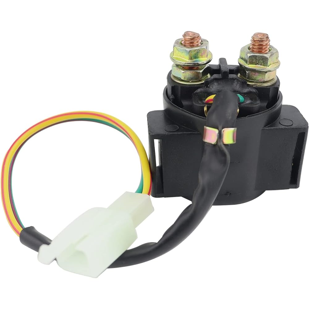 Starter Solenoid Relay Starter Motor & Drive & Solenoid Relay GY6 47cc 49cc 50cc Scooter Moped Go Kart T Tank JCL
