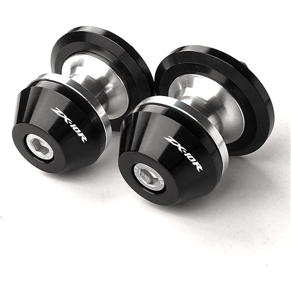 Motorcycle Swing Arm Spool Slider Kawasaki ZX10R 8MM 2013 2014 2015 2016 2017 2018M8 Motorcycle Rear Swing Arm Slider Spool Stand Screw (Color: Black)