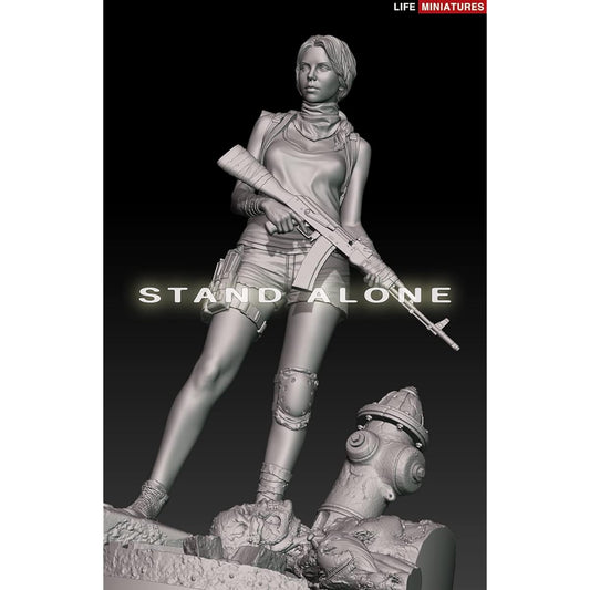 Life Miniature 1/20 Stand Alone Solitary Female Warrior 90mm Figure Resin Kit LM-FUS003