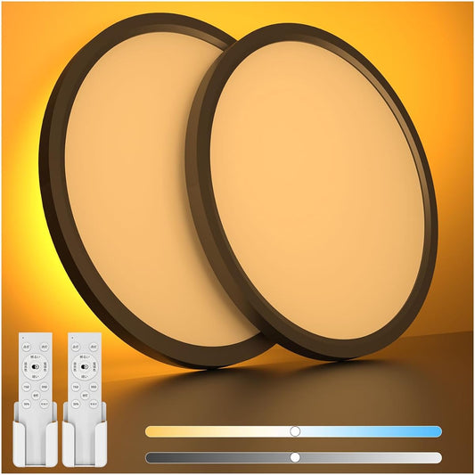 Antree LED ceiling light, 6 tatami mats, 24w, 2 units, dimming color type, lighting fixture, 2800lm, 3000~6500k, lighting fixture, ceiling LED, thin, remote control/app operation, suitable for bedroom/Japanese room/kitchen/toilet, ceiling light, PSE cert