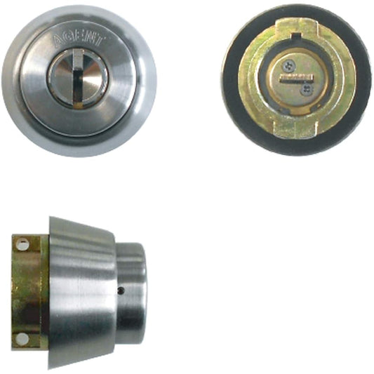 AGENT Dimple Key MIWA Replacement Cylinder with 4 Keys Silver [Model Number: LS4-LA]