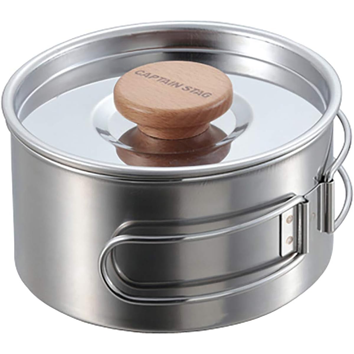 Captain Stag Barbecue Pot Stainless Steel One Hand Pot 12cm Medium Plate UH-4207