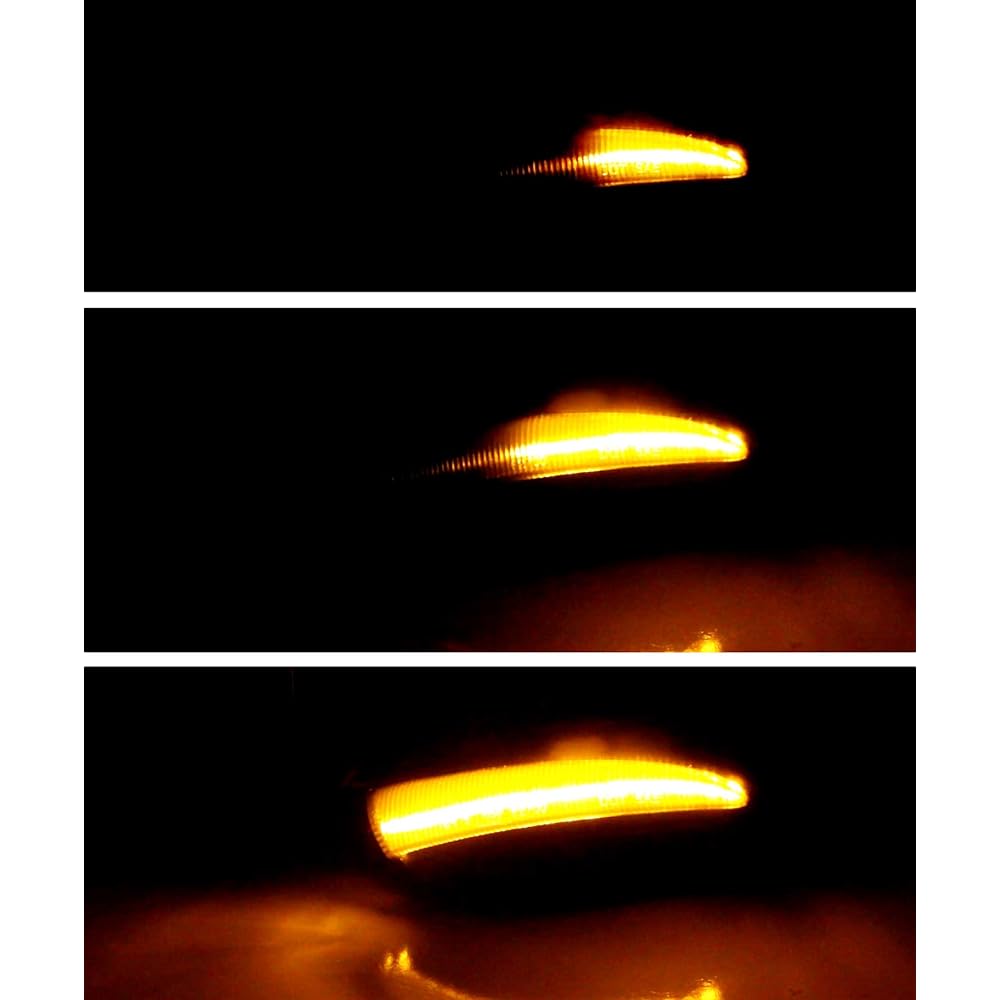 IJDMTOY Smoke Lens Dynamic Sikkensial Flashing/Flow Full LED Outer Side Mirror Winker Light Asen Brikit Lexus Compatible RC ES LS CT