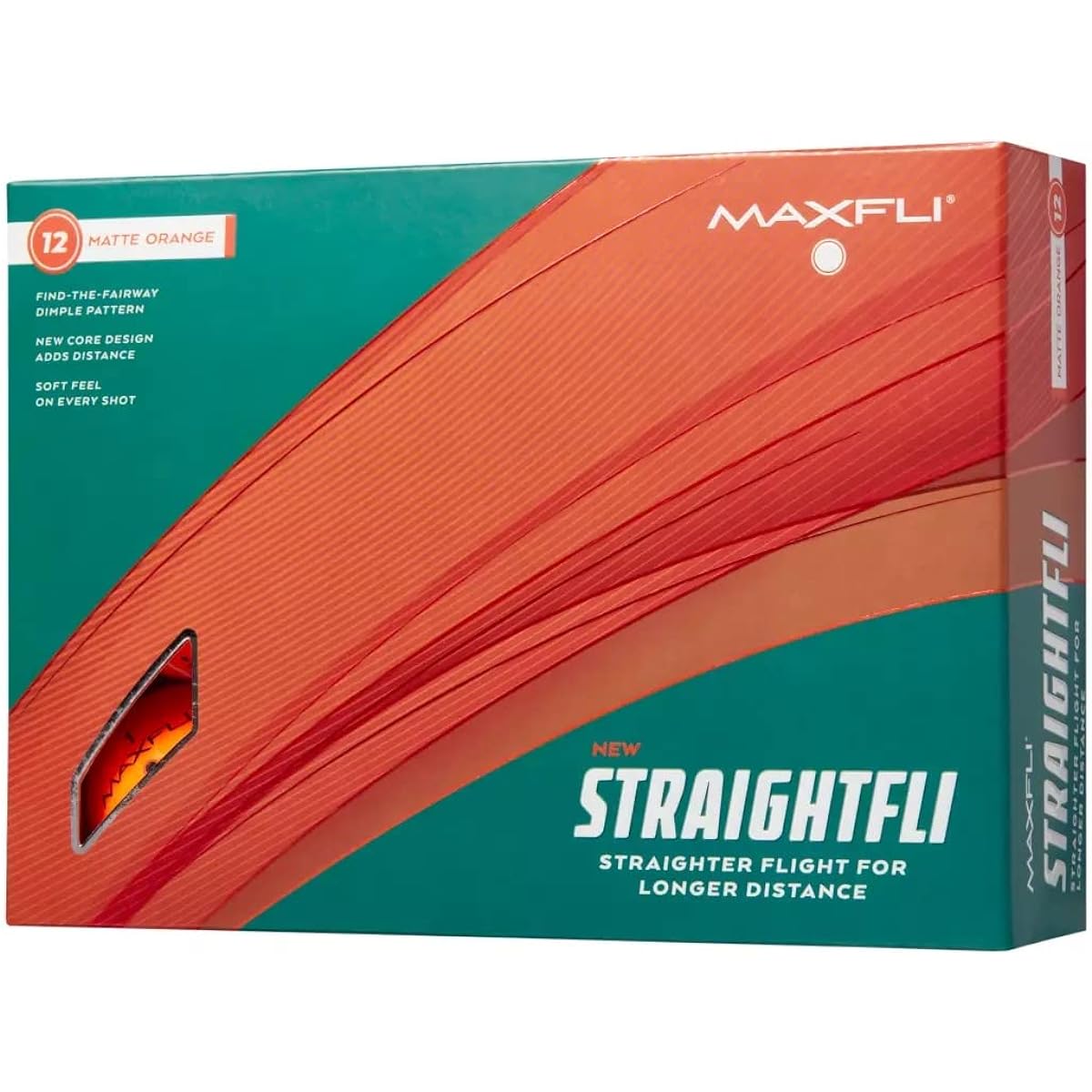 MAXFLI 2023 (Max Fly) Golf Ball Straightfli Golf Balls Straight Fly Ball Hard to Bend Rule Compliant (Matte Orange)