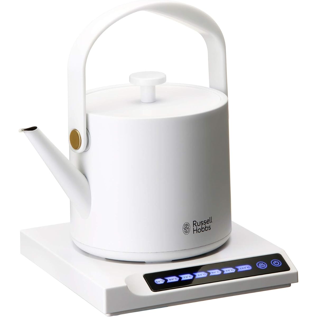 Oishi and Associates Russell Hobbs Electric Kettle Temperature Adjustable 0.6L Tkettle White 7106JP-WH