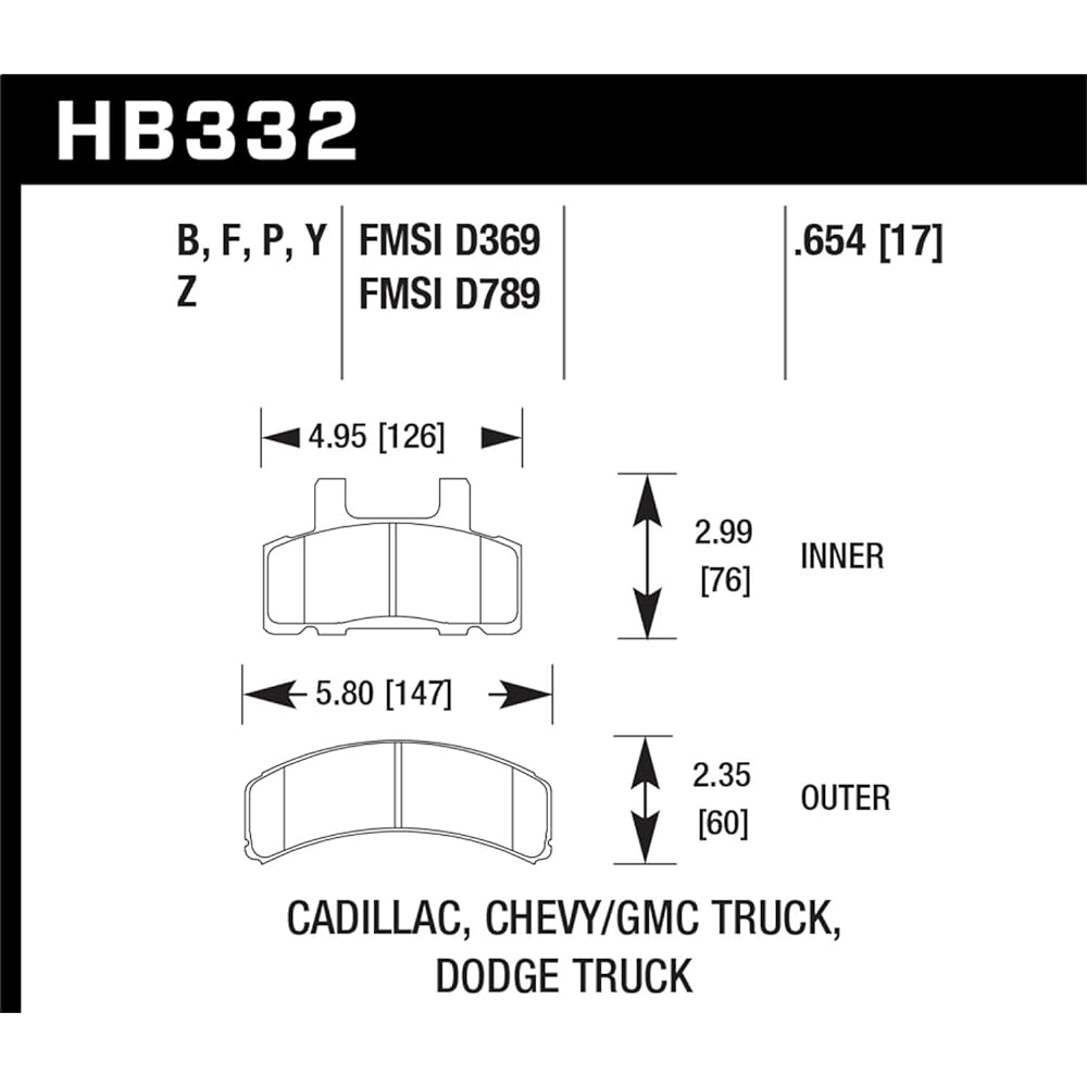 Hawk Performance HB332Y.654 LTS Brake Pad