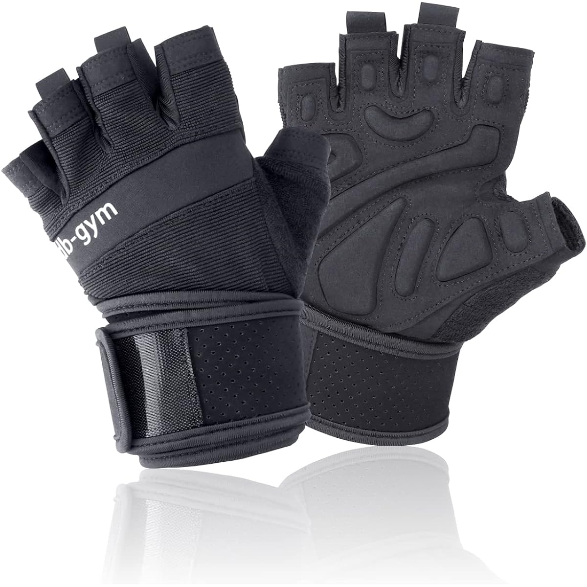 [Supervised by Judo therapist and trainer] db-gym training gloves with wrist wraps, weight training gloves, left and right pair, strong grip, muscle training, breathable, cushioning