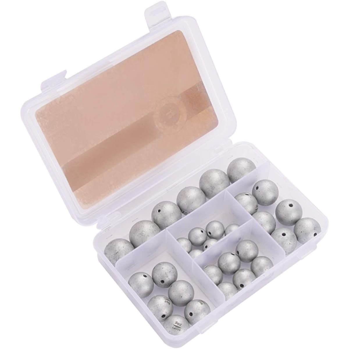 ECOFT Lead-free weight 10g~200g spherical ball type round ball cannonball type sinker for fishing, coated fishing weight sinker, sinker that sinks deeply Various size pack Single size and boxed mixed set Fishing weight for deep sea and shallow sea