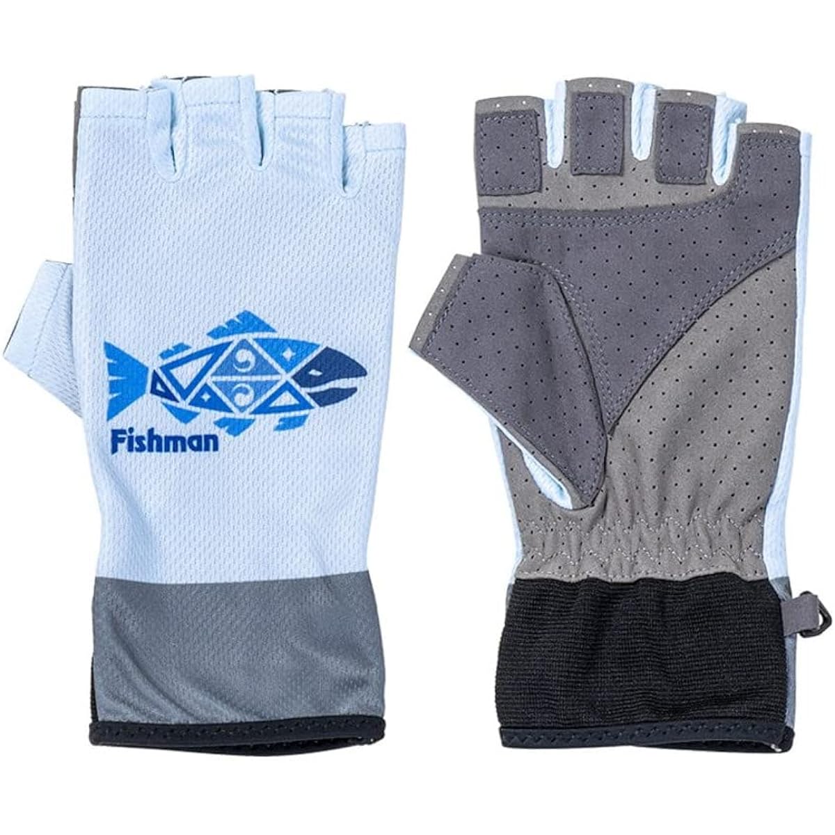 FISHMAN GB-202109 Summer 5 fingerless gloves Blue XL