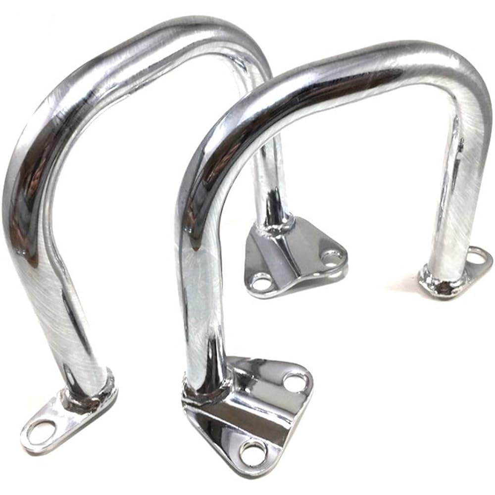 Kawasaki Engine Guard Left and Right Set Silver Plated D Tracker KLX250 250SB etc. Custom Parts External Product