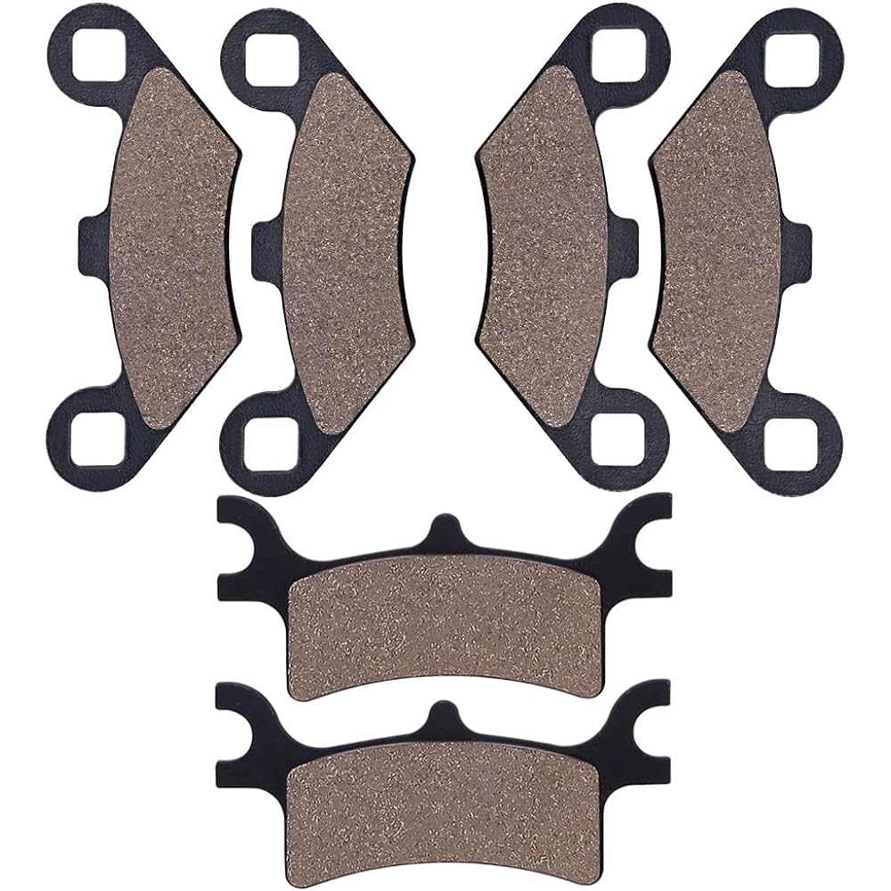 Cyleto Front and Rear Brake Pads for POLARIS 500 Scrambler 4 x 4 2005 2006 2007 2008 2009 2010 2011 2012/500 Sportsman (HO/EFI) 2003-2008