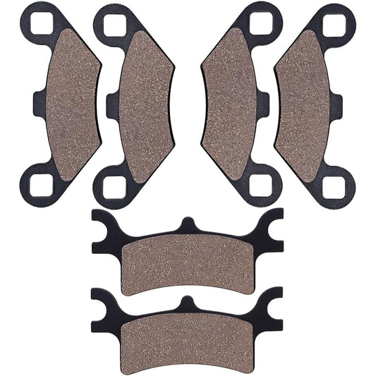 Cyleto Front and Rear Brake Pads for POLARIS 500 Scrambler 4 x 4 2005 2006 2007 2008 2009 2010 2011 2012/500 Sportsman (HO/EFI) 2003-2008
