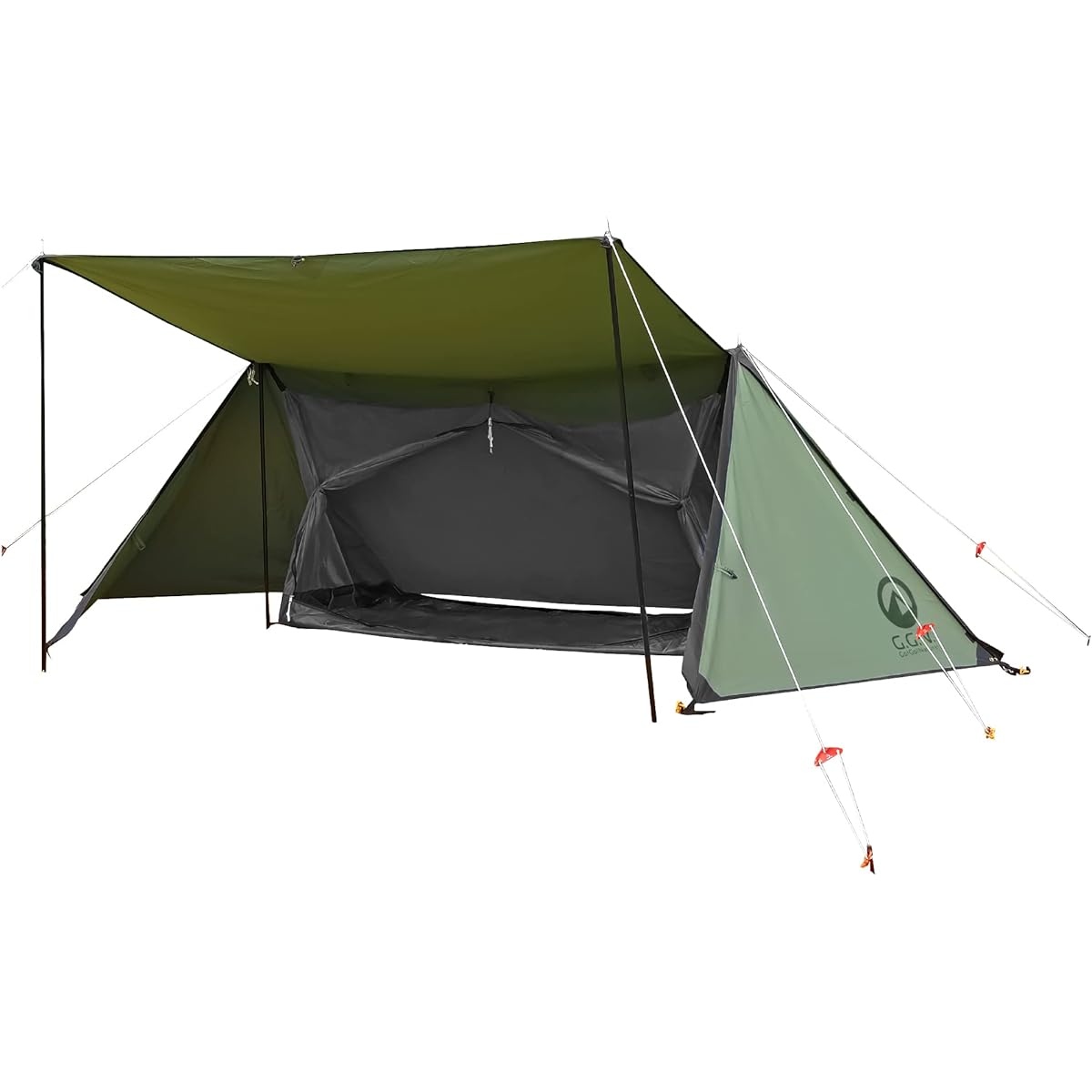 G.G.N. Pup Tent Solo TC Tent Military Mask Tent Solo Camping Military TC Material GN12CM004 Khaki