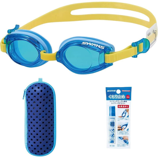 [SWANS] Japanese Swimming Goggles SJ-9 for Children 3 to 8 Years UV Protection Antibacterial Cushion Anti-fog