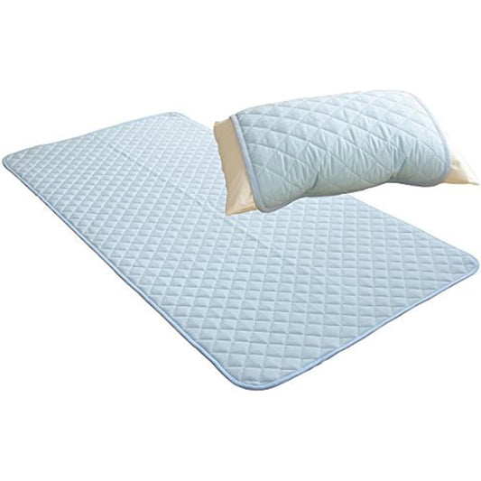 Tokunaga Coolray® Mat Pad + Pillow Pad Set Domestic Semi-Double Blue CRAMPS-2BL