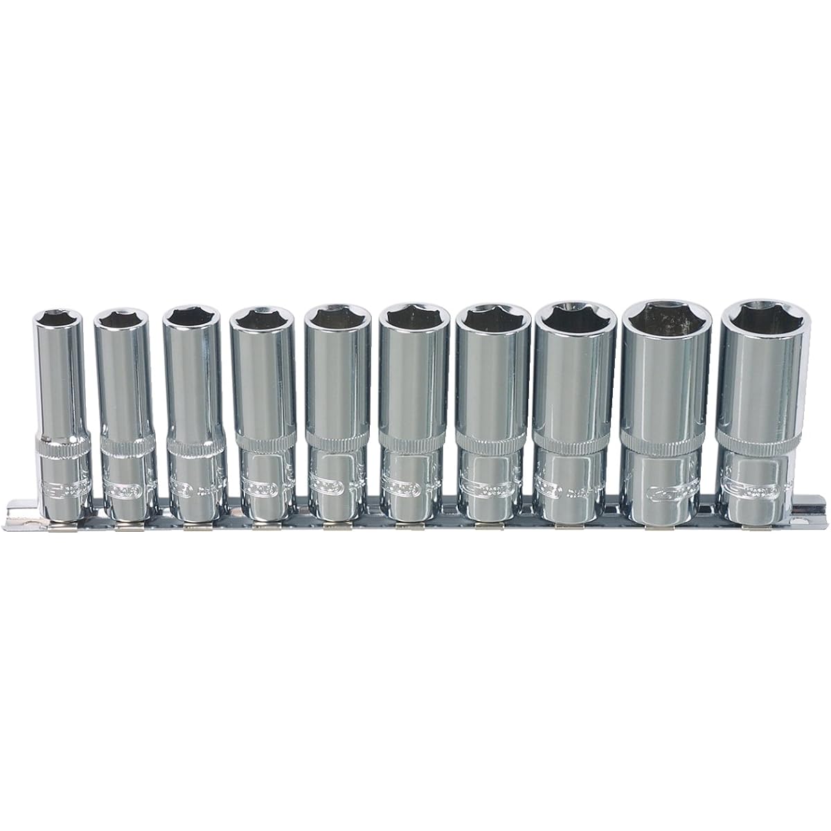 KS TOOLS 1/2" CHROMEplus Hexagonal socket set deep 10 pcs 10-19mm 918.0612