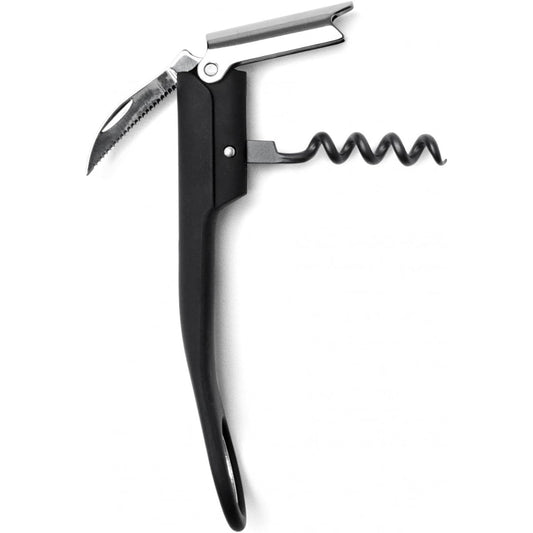 menu Cork Wine Opener Bottle Opener with Foil Cutter Black Waiter's Corkscrew 4620539
