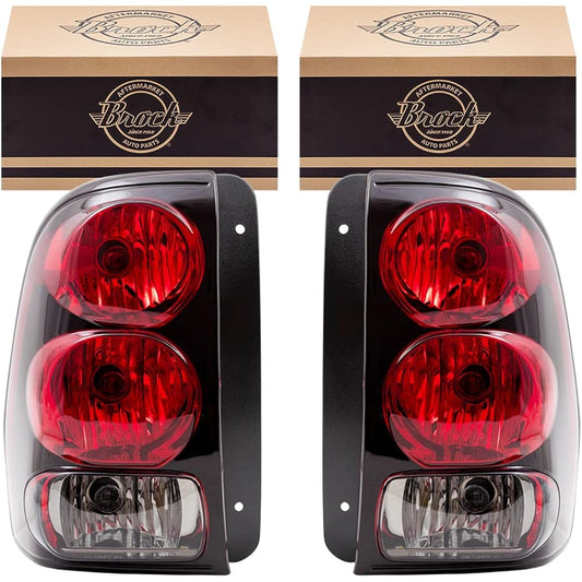BROCK After Market replacement driver left passenger seat right tail light assembly set 2002-2009 CHEVY TRAILBLAZER