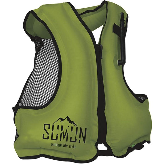 SUMUN Life Jacket Floating Vest River Play Fishing Sea Snorkeling Vest Manual Inflatable Air Life Jacket Marine Sports Disaster Prevention Typhoon Regular Equipment Heavy Rain Unisex Adults