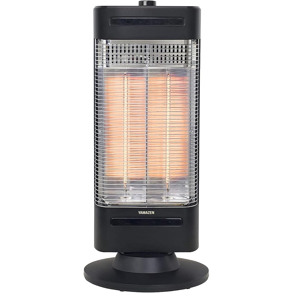 [Yamazen] Far-infrared carbon heater Equipped with obstacle sensor Automatic swing left and right, 2-stage output switching (450 / 900W) Rapid heating Black DC-SW092(AB)