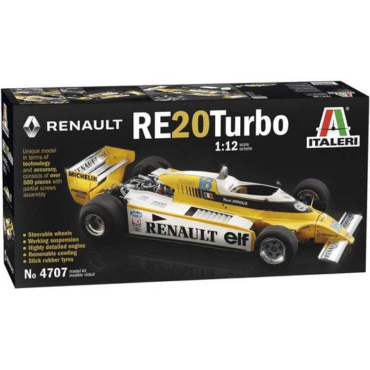 ITALERI 1/12 Renault F1 RE20 Turbo Plastic Model IT4707 with Japanese Instruction Manual