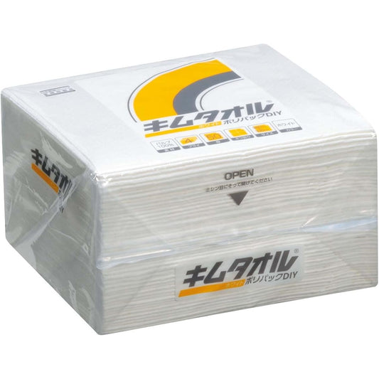 [Sold in case] Cresia Kim Towel White Poly Pack DIY 50 sheets/pack x 24 packs Comes in a poly pack and is useful in sites where hygiene is important 61031