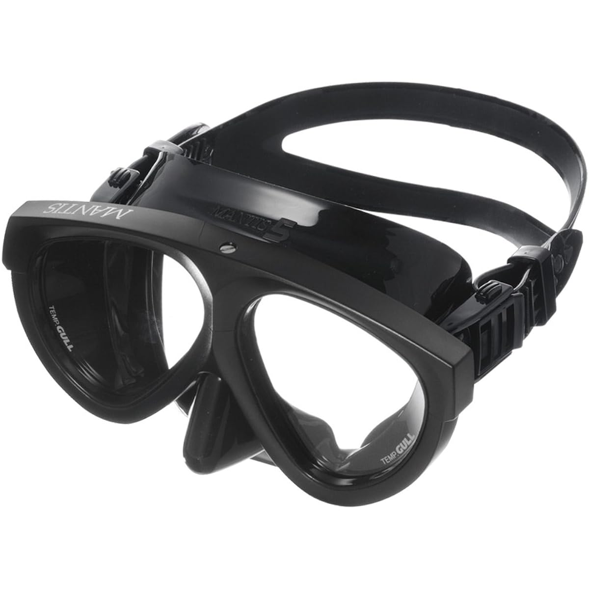 GULL GM-1036 Mantis 5 Black Silicone Blast Black Diving Mask