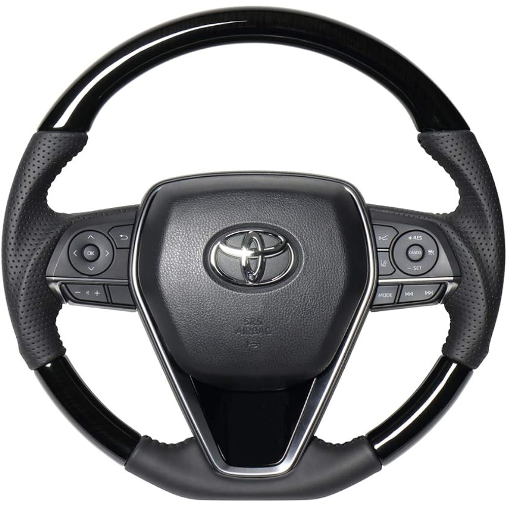 REAL Steering [Camry (70 series)] Original Series/38 Black Wood TYA-38BKW-BK-CAM